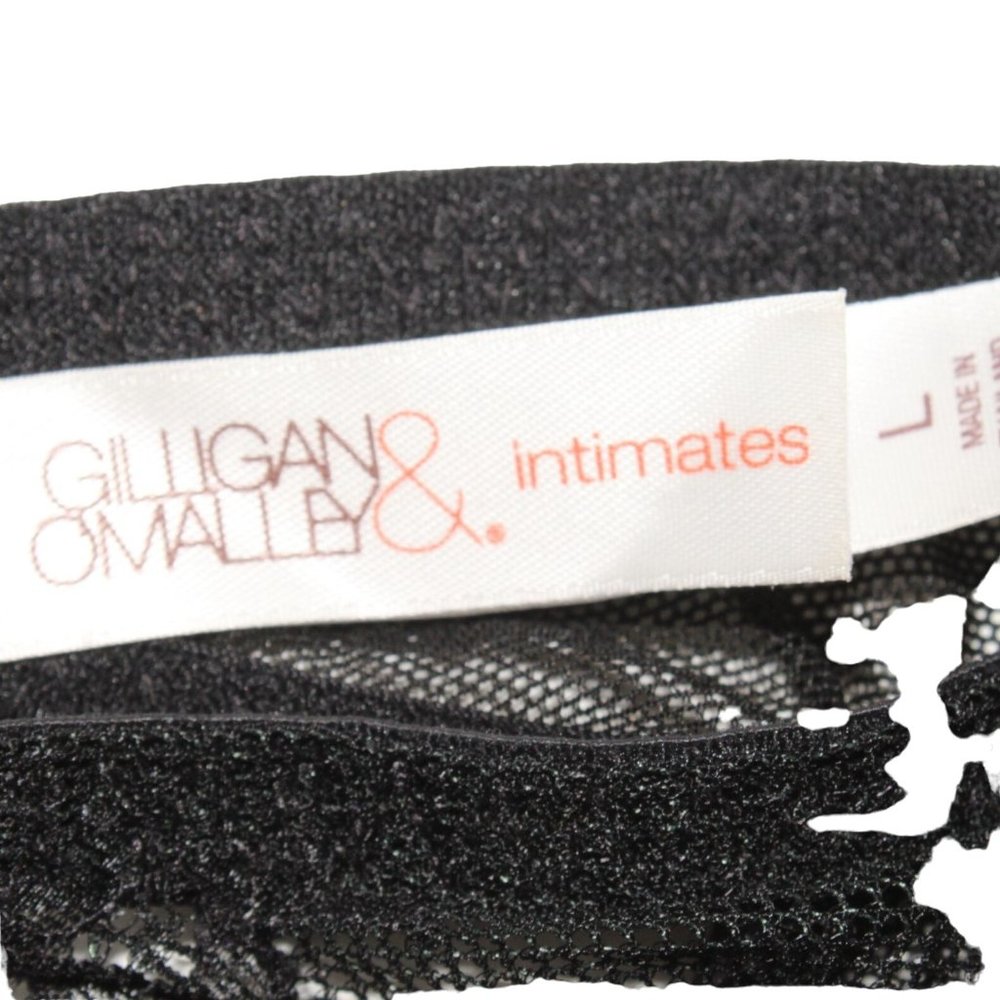 Gilligan & O'Malley Womens Size Large Black Lace Garter Belt Hook & Eye Closure - Picture 6 of 7